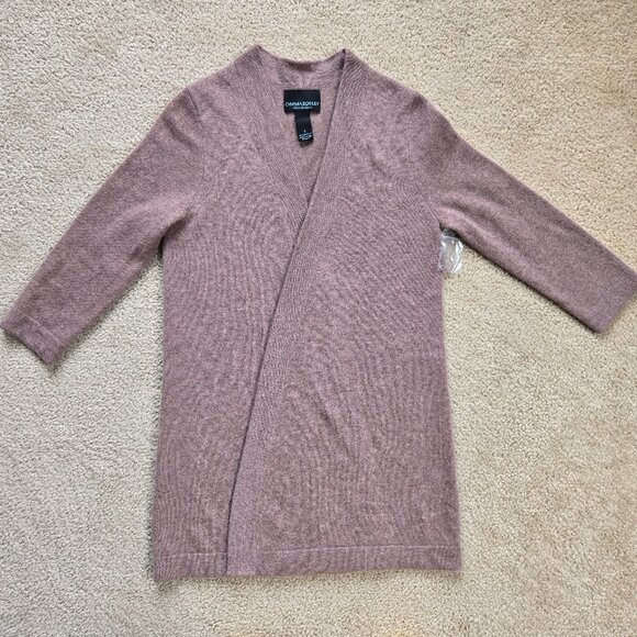 NWOT Cynthia Rowley Cashmere Cardigan 3/4 Sleeves